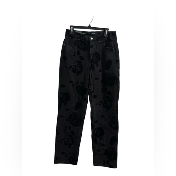 wild fable Denim - Wild Fable Black Floral Patterned Jeans Women’s Size:8 NWT